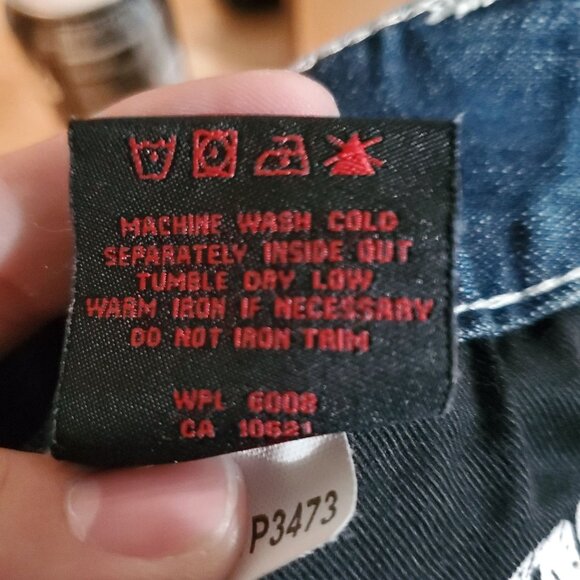 Rock & Roll Denim Jeans Mens 34x30 Blue Pistol Straight Regular Denim - Picture 5 of 14